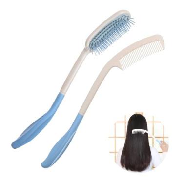 Imagem de Conjunto de pentes e escovas de cabelo Fanwer Long Reach Handled (2 un