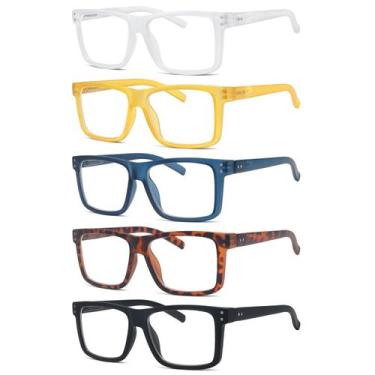 Imagem de Óculos de leitura Eyekepper Square Large Frame +2.25 (pacote com 5)