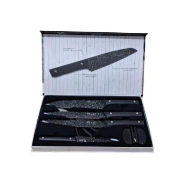 Imagem de Conjunto de Facas Ikarus Cozinha do Chef Pão Legumes Tesoura Amolador 