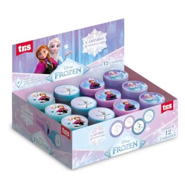 Imagem de Carimbo Autotintado Frozen Caixa Display 12 Unidades, Disney, 7897476683836, Colorido, Pacote De 12