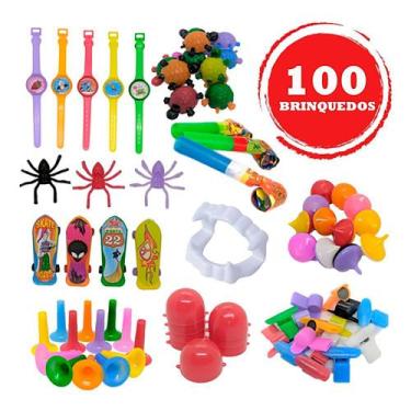 Imagem de Kit 100 Brinquedos Sacolinha Festa Infantil Dia das Criança - VENDEU B