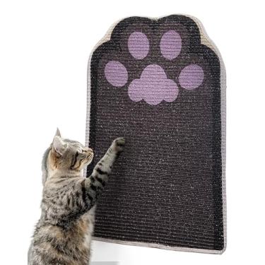Imagem de Lukamoo Almofada para arranhar gatos, arranhador de parede para gatos internos (médio (61 x 40 cm) (gato preto)