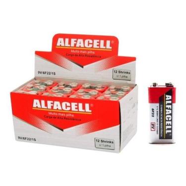 Imagem de Kit 12 Baterias 9 V  Alfacell Original