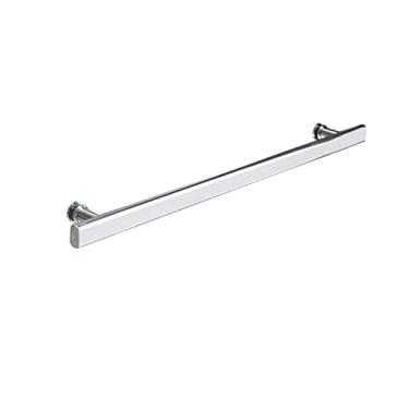 Imagem de Puxadores de porta de pressão para chuveiro de casa de banho de aço inoxidável de alta resistência, maçaneta de porta de casa de banho com acabamento cromado supolido para porta de vidro, espaço entre