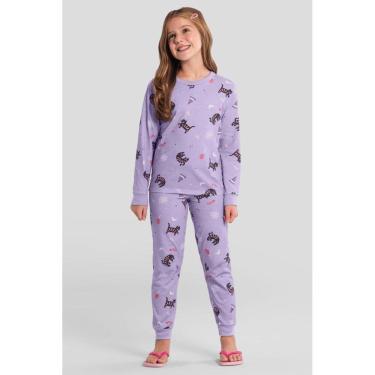 Imagem de Pijama infantil menina de gatinho Brandili