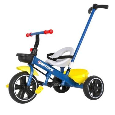 Imagem de Triciclo Infantil Com Empurrador Cinto De Segurança - Azul - Unitoys