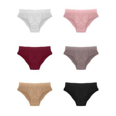 Imagem de Kit 6 Calcinhas Lupo Clássica Sem Costura Sortidas 40300-1065000, Sort