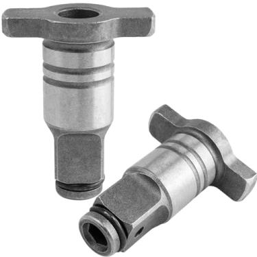 Imagem de Wolfride 2 peças de cabeça de conversão de chave elétrica, adaptador de acionamento quadrado hexagonal de 1/10.2 cm para 1/5.1 cm, eixo magnético em forma de T para chave de impacto e brocas de chave