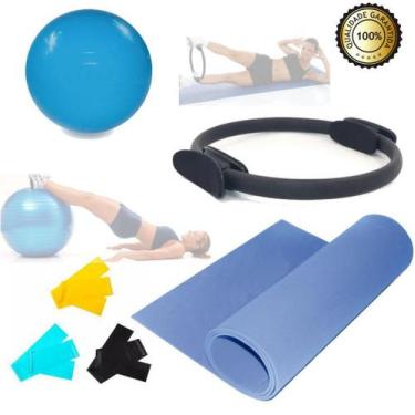 Imagem de Kit Yoga Pilates Funcional Com 6 Itens Bola Thera Band Anel - Infinity