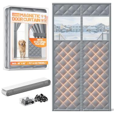 Imagem de Cortina de porta com isolamento magnético para portas de 91,4 x 203,2 cm – Capa térmica...