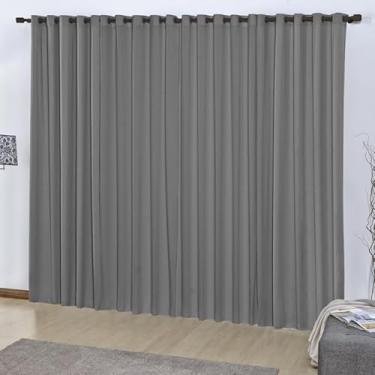 Imagem de Cortina Oxford Premium, 2,80m x 2,30m, 100% Poliéster, com Ilhós, para Sala e Quarto (Cinza)