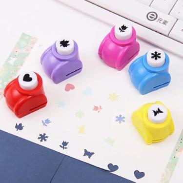 Imagem de 1 peça 8 mm cor aleatória mini scrapbook perfuradores artesanais cortador cartão artesanato impressão chita diy flor papel artesanato perfurador furo furador (guarda-chuva)