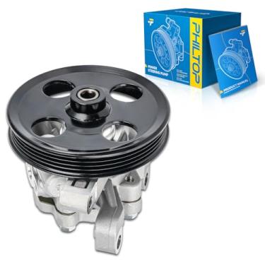 Imagem de PHILTOP Bomba de direção hidráulica 201401 com polia, adequada para 2007-2010 Edge; MKX, 2007-2012 MKZ 3.5L, substitui OE 201401, 4441, 6082P, 7H6Z3A696A, 7T4Z3A696A, 81842, 8T43A696A, 81842