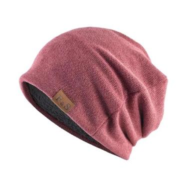 Imagem de Boné Unissex de Malha de Veludo com Caveira - Gorro de Hip Hop em Cor 