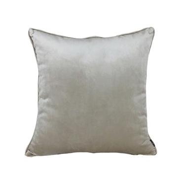 Imagem de Almofada Veludo Soft Liso Com Cordão Bege 52X52cm - Decortextil NA