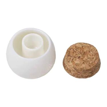 Imagem de MotiveTech Limpador de pincéis de nail art, copo de limpeza Dappen, removedor de detergente e pó para louça, com tampa de cortiça, ideal para academias de, Sem Filtro