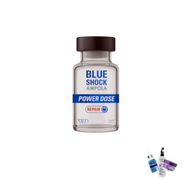 Imagem de Genérico Kit Blue Shock Ampola, Tratamento Reparador Capilar, Loção Anti-Frizz, 0,3kg, 50x50x50cm, Adulto Unissex, Uso Exigido 0% Frizz, Para Pele Normal, Kit com 1 Conjunto