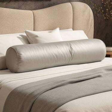 Imagem de Almofada Travesseiro Bastão Tubo Rolo Dot 140cm Macia Veludo Bege - Desk Design