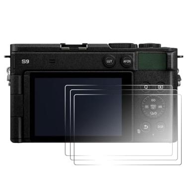 Imagem de 3 peças protetoras de tela compatíveis com câmera Panasonic LUMIX S9 DC-S9, película de vidro temperado de dureza 9H de 0,25 mm, presente para entusiastas de câmera e criadores de conteúdo, impressão