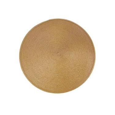 Imagem de Jogo Americano Redondo de Jantar 38cm - Kit 4 ou 6 Peças Mesa Posta Cozinha Elegante e Durável (Cappuccino,KIT4)