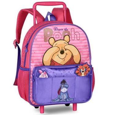 Imagem de Mini Mochila Escolar de Rodinha Ursinho Pooh Disney PO27041B - Clio ST