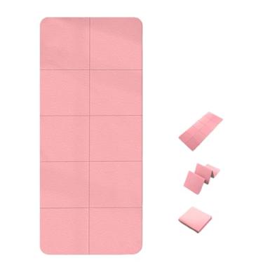 Imagem de Tapete de ioga TPE dobrável de 6/8 mm de espessura - Tapete de exercício portátil antiderrapante para academia em casa, escritório, descanso infantil e uso no dormitório