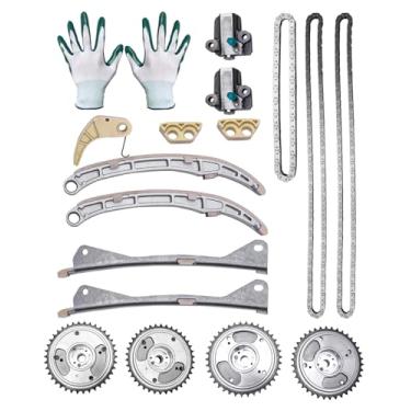 Imagem de Kit de corrente de distribuição compatível com Hyundai Genesis Sedan/Coupe, G80 Sedan, G70 G90, Santa Fé, Palisade, Azera & Kia Cadenza, K900, Stinger, Sorento, Sedona, Telluride, Replace# 24322-3CGA1