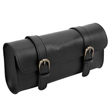 Imagem de KIMISS Bolsa de Bicicleta de Couro PU Vintage - Versátil Armazenamento de Cabeça e Sela de Scooter, Acessórios de Ciclismo Estilo retrô Clássico para Uso No Guiador ou na Cintura
