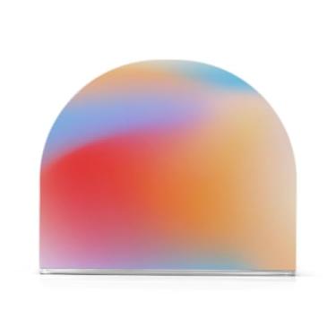 Imagem de Porta-guardanapos moderno gradiente pastel para mesa, conjunto de 2, porta-guardanapos de acrílico, porta-guardanapos para restaurante