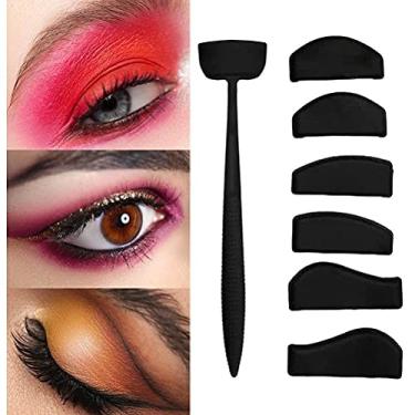 Imagem de Semme Kit de Linha de Vinco Profissional Preguiçoso Carimbo de Sombra Vinco Corte Moldes de Sombra para Mulheres Entusiastas de Maquiagem Três Acessórios de Silicone Reutilizáveis