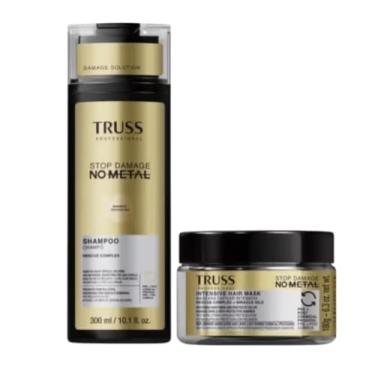 Imagem de Kit Stop Damage No Metal shampoo 300ml + Máscara 180g TrussOriginal
