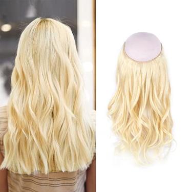 Imagem de Sassina Extensões de cabelo invisíveis cabelo humano real com fio transparente tamanho ajustável clipes seguros cabelo liso natural milagroso secreto, 613 22 polegadas 130 gramas