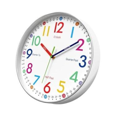 Imagem de Relógio De Parede Silencioso De Quartzo De 12 Polegadas, Desenho Anima