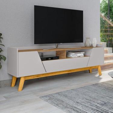 Imagem de Rack para TV Até 70 Polegadas Florença 2 Portas 1 Gaveta Off White/Cin