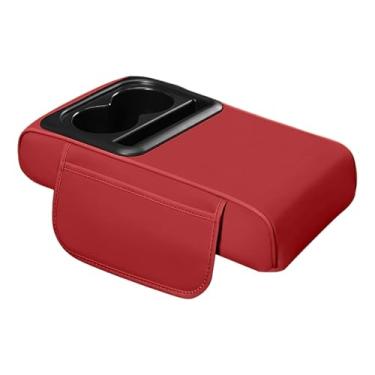 Imagem de Caixa de armazenamento de apoio de braço para | Almofada de caixa de apoio de braço - Almofada de console central multifuncional com porta-copos, acessórios de decoração de