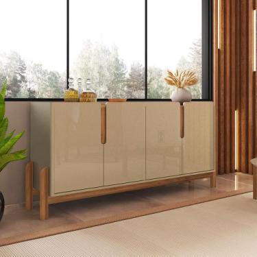 Imagem de Aparador Buffet 4 Portas Belle 170cm Champagne e Cedro C02 - D'Rossi -