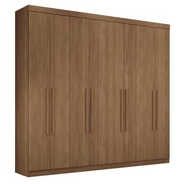 Imagem de Guarda Roupa Casal Master New 8.4 8 Portas de Bater 4 Gavetas MDP Jatobá Santos Andirá
