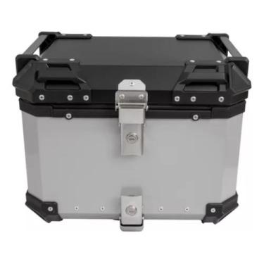 Imagem de Bau Bauleto Aluminio Base Universal 36 Litros Prata Bmw Bajaj Kawasaki