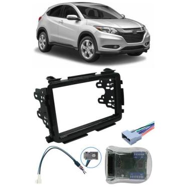 Imagem de Moldura De Painel 2 Din Para CD DVD 2 Din + Interface Comando Volante 