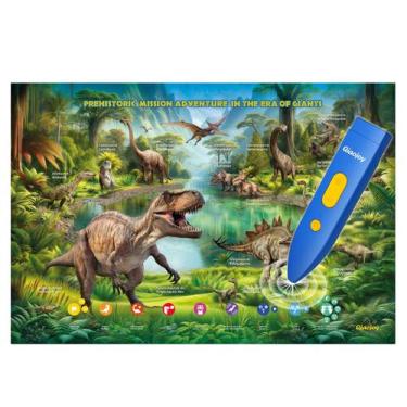 Imagem de Pôster interativo de dinossauro e brinquedo Qiaojoy Bilingual Kids 3-1