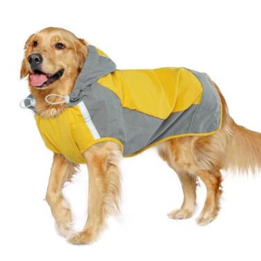 Imagem de Capa de chuva para cães IECoII ajustável com listras refletivas para c