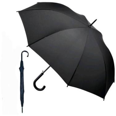 Imagem de Guarda Chuva Portaria Grande Preto Reforçado Com Cabo Curvo - CHL