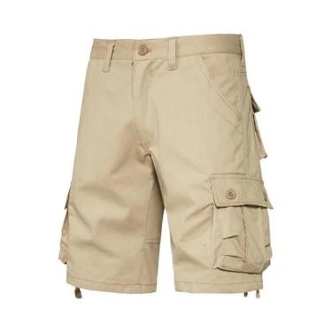 Imagem de Bermudas Casuais Masculinas Em Camuflagem, Soltas, De Algodão, Para Es