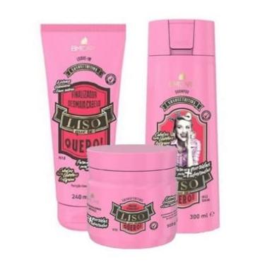 Imagem de BARROMINAS Liso Que Te Quero! Kit Cabelos com Frizz Shampoo + Máscara + Finalizador