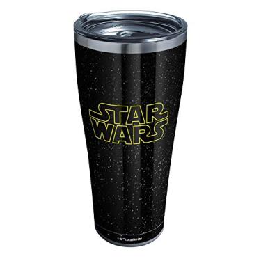 Imagem de Tervis Copo de viagem com isolamento térmico com logotipo clássico Star Wars mantém bebidas frias e quentes, 850 g Legacy, aço inoxidável