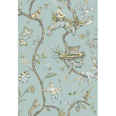 Imagem de Scalamandre Papel de parede SCS3846 Robin Egg Chinoise Exotique, azul