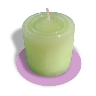 Imagem de Vela Perfumada Com Aroma De Capim-Limão - Cor Verde Claro - Velas Da J