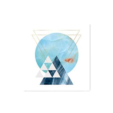 Imagem de Arte Maníacos Quadro Decorativo Geométrico Círculo Azul - 50x50cm