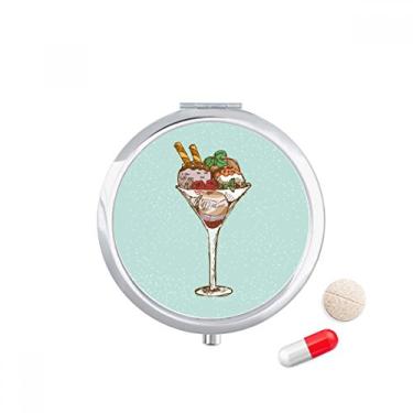 Imagem de Caixa de armazenamento de remédios para copos de sorvete com folhas de flor