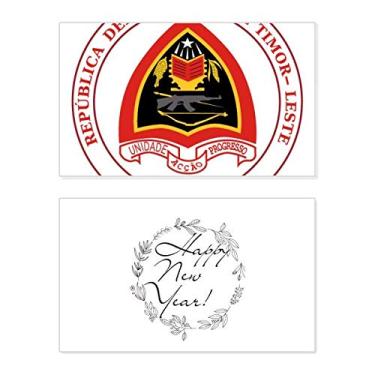 Imagem de Dili East Timor Nacional Emblema Ano Novo Cartão de felicitações Mensagem de Abençoamento Presente